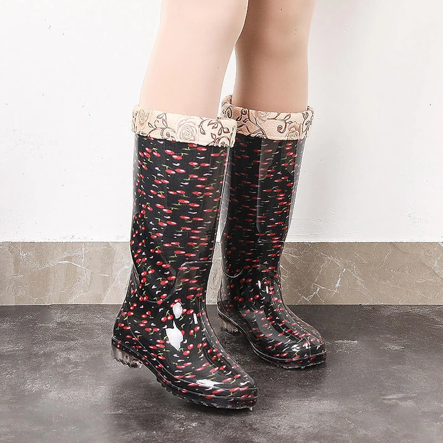 Rain Boots Women Tall Waterproof Mens Grounded Footwear Black Bootie Boot Slip On Barefoot Shoes Packable Tall Rain Boots for Women Waterproof Mens Dress Boots