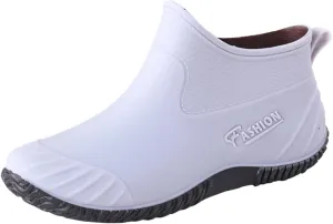 Rain Boots Women Women's Ankle Rain Boots Waterproof Garden Shoes Rubber Rain Shoes for Hunting Gardening Farming