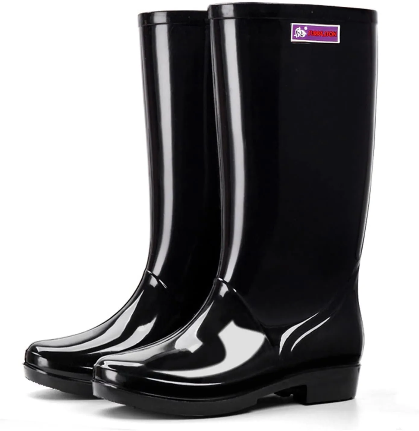 Rain Boots Women,Women's Mid Calf Rain Boots Solid Color Waterproof Boots Outdoor Garden Shoes Comfortable Work Boots