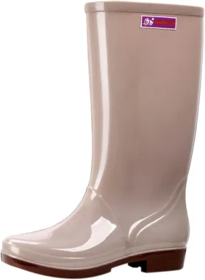 Rain Boots Women,Women's Mid Calf Rain Boots Solid Color Waterproof Boots Outdoor Garden Shoes Comfortable Work Boots