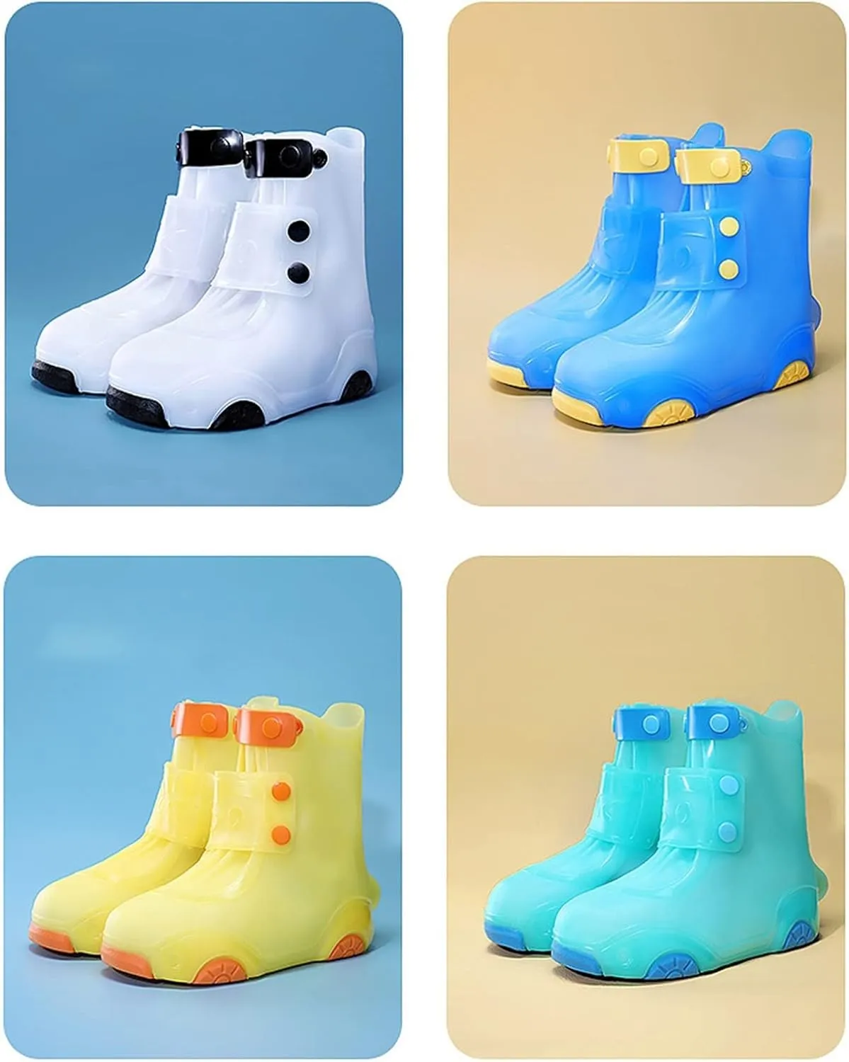 Rain Shoe Cover Waterproo Shoe Cover For Kids Rain Boot Non-Slip Reusable Galoshes For Girls Rainboots Boots Boys