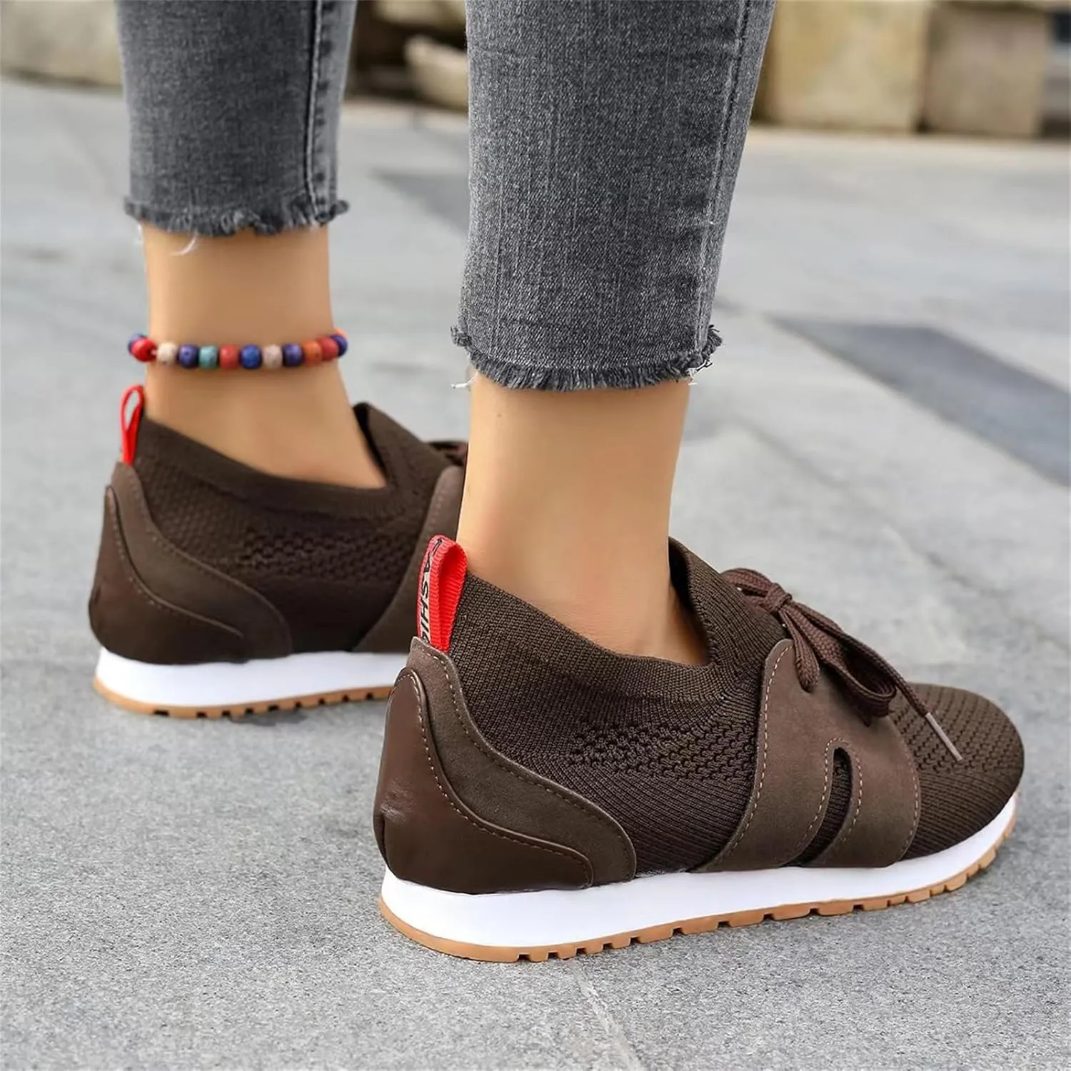 Running Shoes For Women Slip On Breathable Mesh Walking Shoes Fashion Sneakers Comfort Tennis Athletic Workout Shoes
