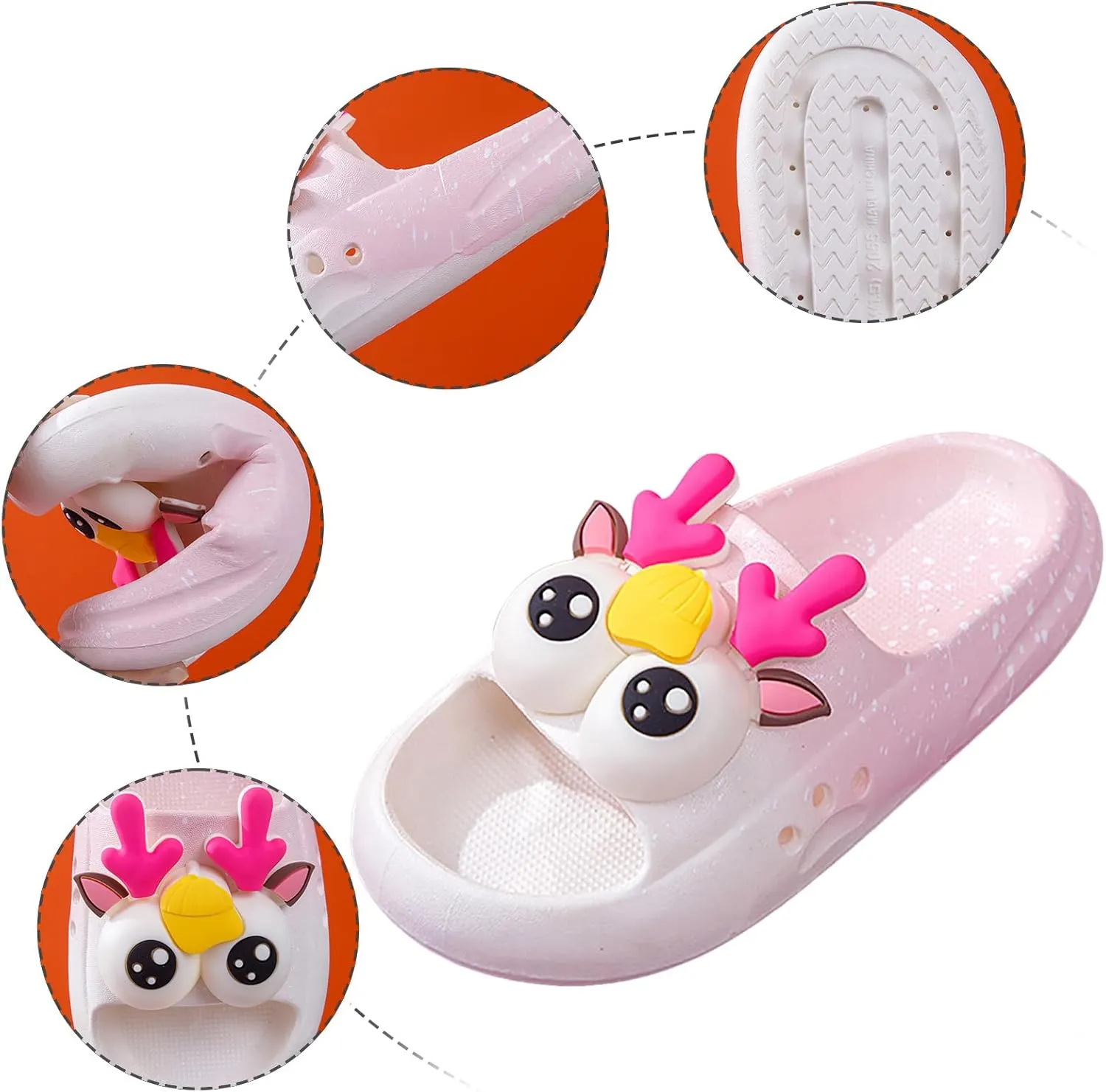 Shower Slippers Bathroom Pool Sandals Girl Comfortable And Soft One Foot Fashionable Gradient Color Cartoon Home Slippers