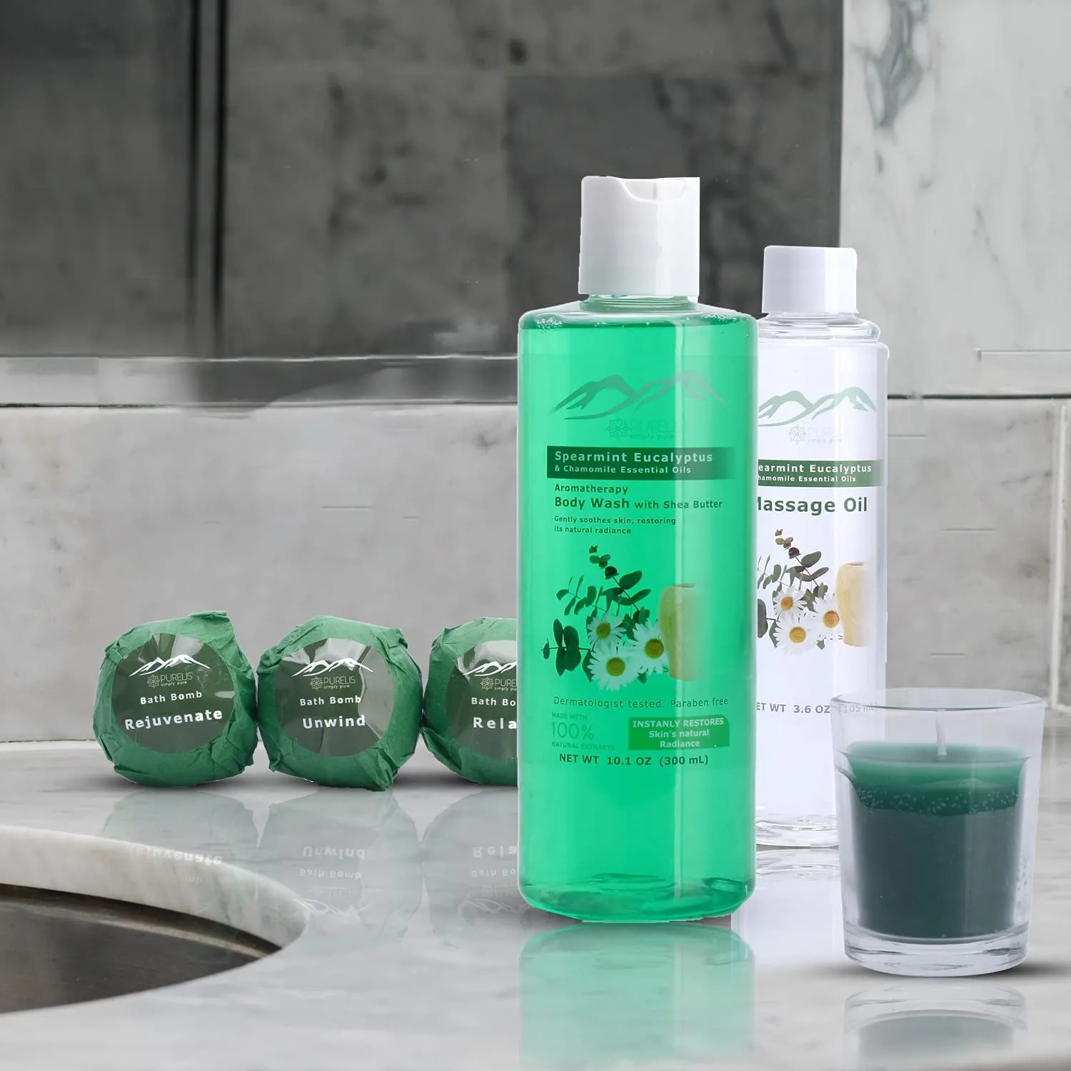 Spearmint Eucalyptus Deluxe Bath & Body Gift Basket
