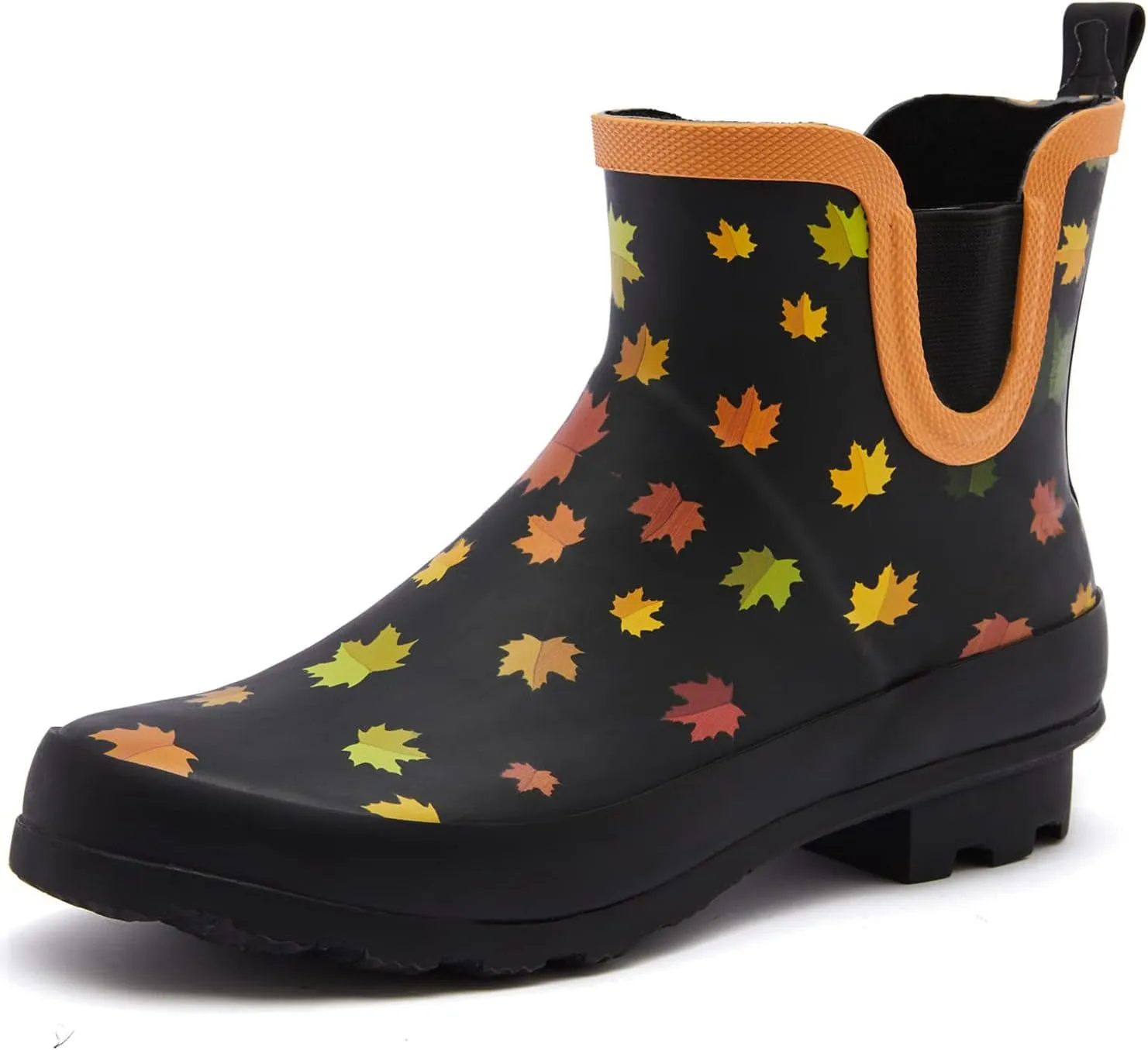 SWIFTFROG Rain Boots for Women - Waterproof Ankle Garden Shoes Anti-Slipping Floral Printed Rainboots for Ladies Stylish Light Ankle Rain Shoes, Women's Rain Footwear