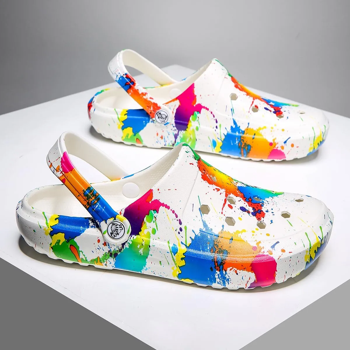 Tie-dye Womens Clogs Lightweight Slip-on Garden Shoes Cheap Slippers/Sandals/Water Shoes