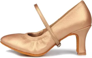 TINRYMX Women Latin Dance Shoes Closed Toe Ballroom Salsa Tango Practice Performance Dancing Shoes, CMJ-5003-7