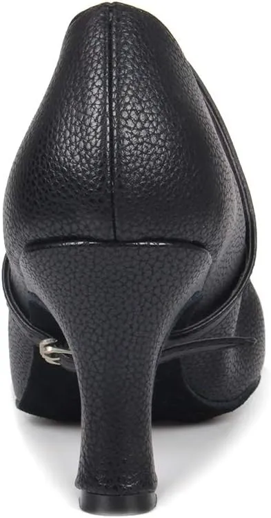 TINRYMX Women Latin Dance Shoes Closed Toe Ballroom Salsa Tango Practice Performance Dancing Shoes, CMJ-5003-7