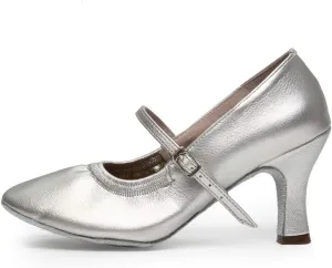 TINRYMX Women Latin Dance Shoes Closed Toe Ballroom Salsa Tango Practice Performance Dancing Shoes, CMJ-5003-7