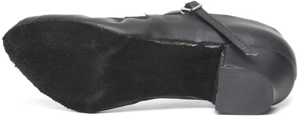 TINRYMX Women's Latin Dance Shoes Closed Toe Ballroom Salsa Tango Low Heel Dance Practice Performance Shoes, CMJ-5003-3.5
