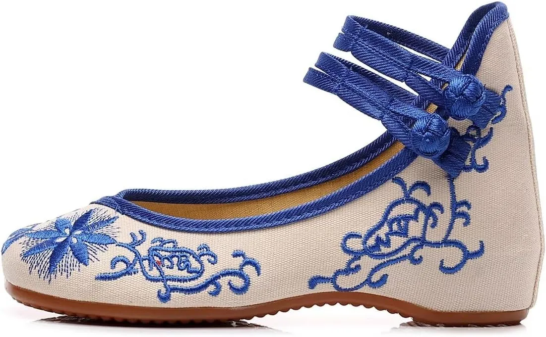 TN TANGNEST Women's Leather Flats Comfortable Square Toe Dress Flats Retro Soft Mary Jane Flats