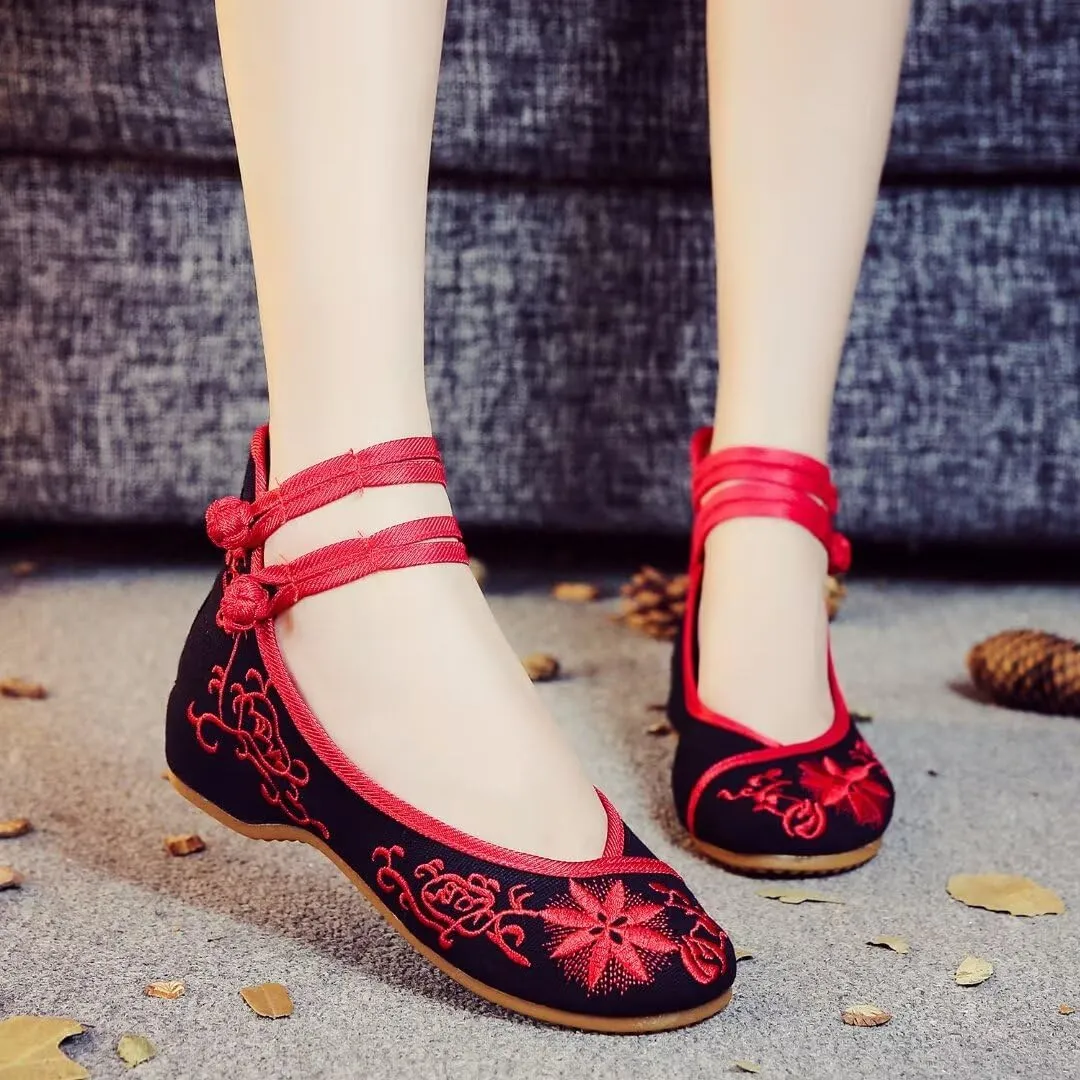 TN TANGNEST Women's Leather Flats Comfortable Square Toe Dress Flats Retro Soft Mary Jane Flats