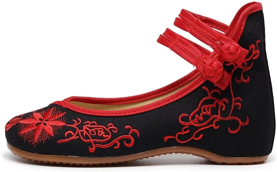 TN TANGNEST Women's Leather Flats Comfortable Square Toe Dress Flats Retro Soft Mary Jane Flats