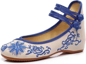 TN TANGNEST Women's Leather Flats Comfortable Square Toe Dress Flats Retro Soft Mary Jane Flats