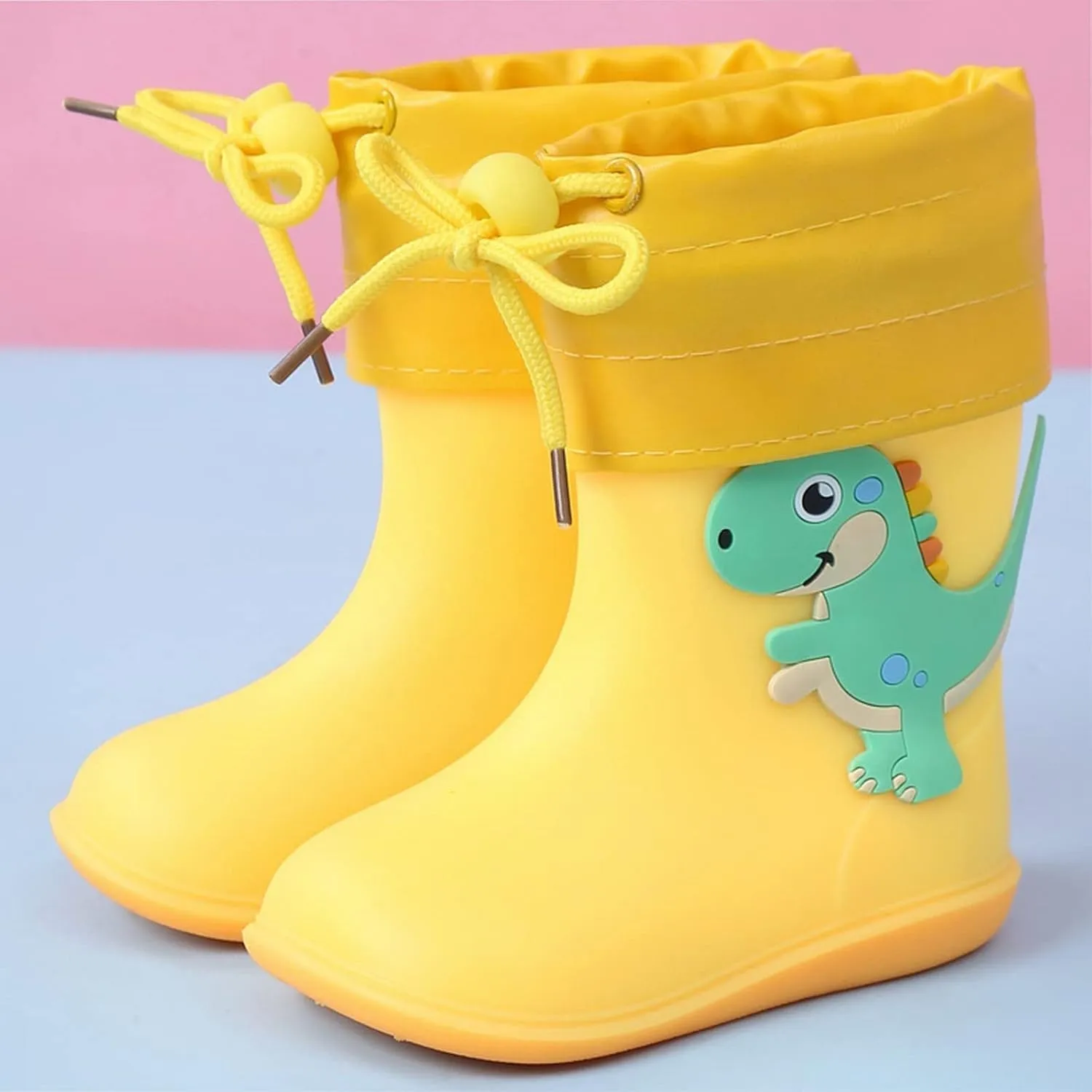 Toddler Rain Boots Waterproof Rubber Boots Kids Dinosaur Rain Boots for Girls Boys,Unisex-Child Outdoor Rain Boots