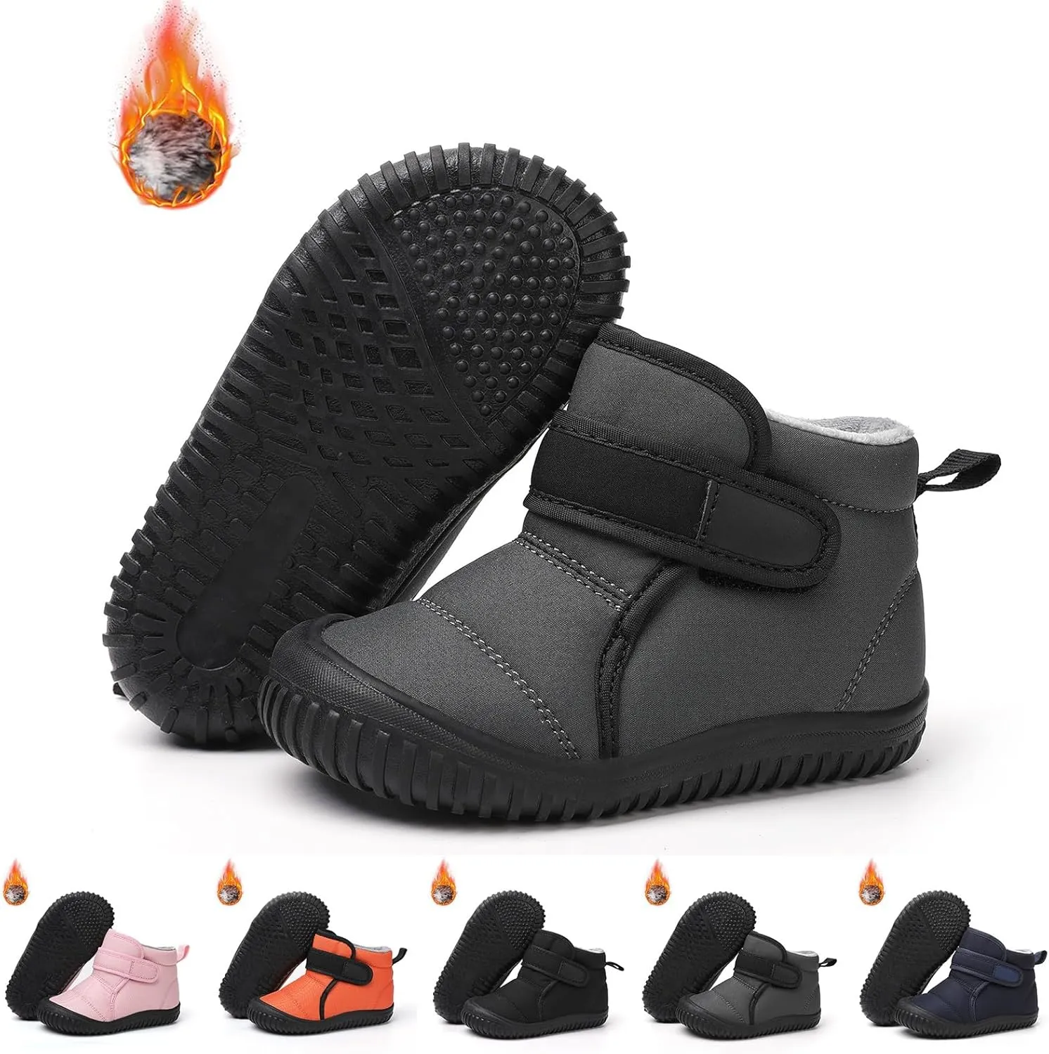 Toddler Winter Snow Boots Boys Girls Cold Weather Baby Faux Fur Shoes Toddler Soft Bottom Breathable Shoes Girls