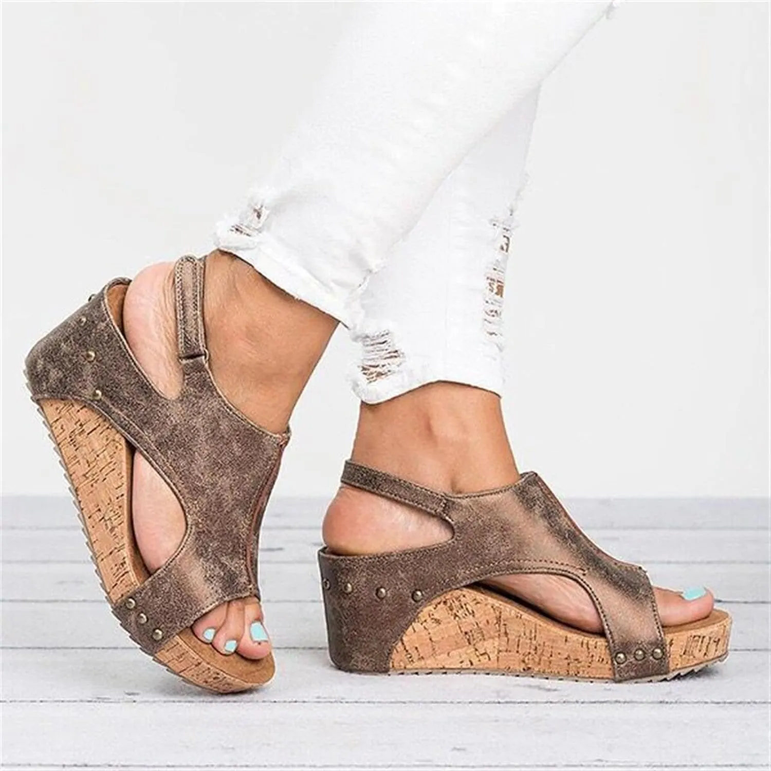 Wedge Sandals For Women Comfortable Dressy Platform Sandals Open Toe Ankle Strap Casual Summer Slip on Dress Shoes 2024