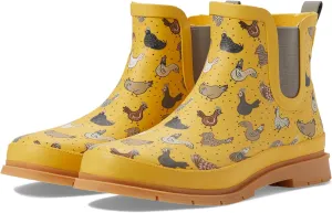 Western Chief Women's Waterproof Chelsea Ankle Rain Boot with Elastic Gore and Rubber Lug Outsole  Stylish and Functional for Rainy Days