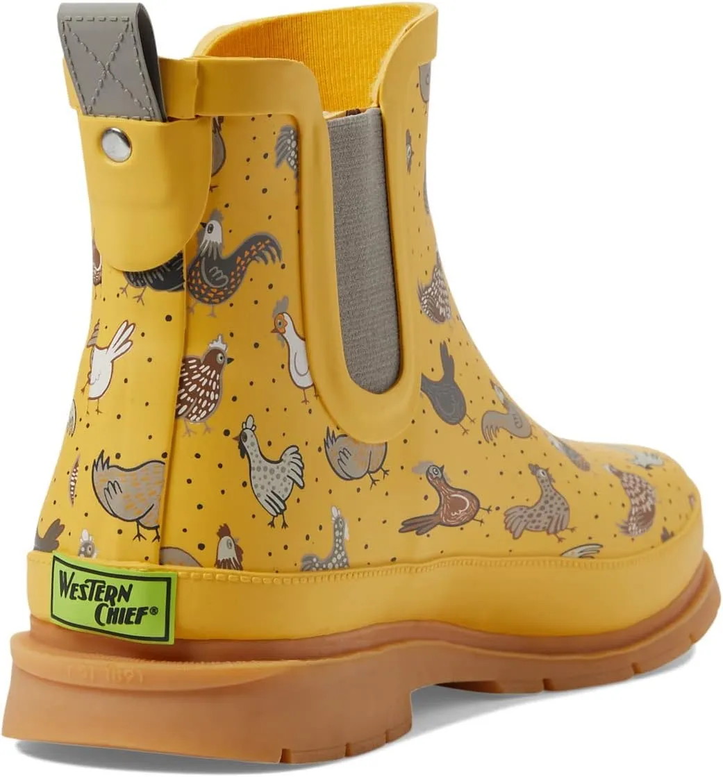 Western Chief Women's Waterproof Chelsea Ankle Rain Boot with Elastic Gore and Rubber Lug Outsole  Stylish and Functional for Rainy Days