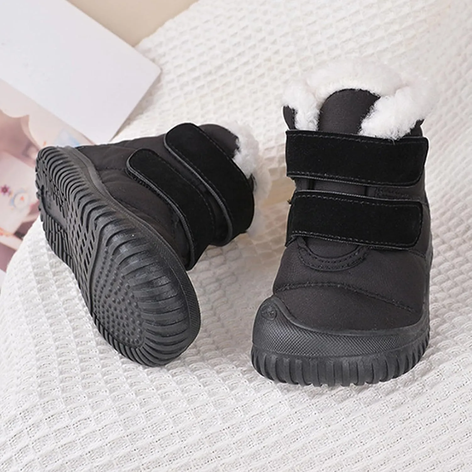 Winter Boots Kids Winter Boots with Wide Toe Box Warm Non-Slip Waterproof Lightweight Snow Boots for Toddler