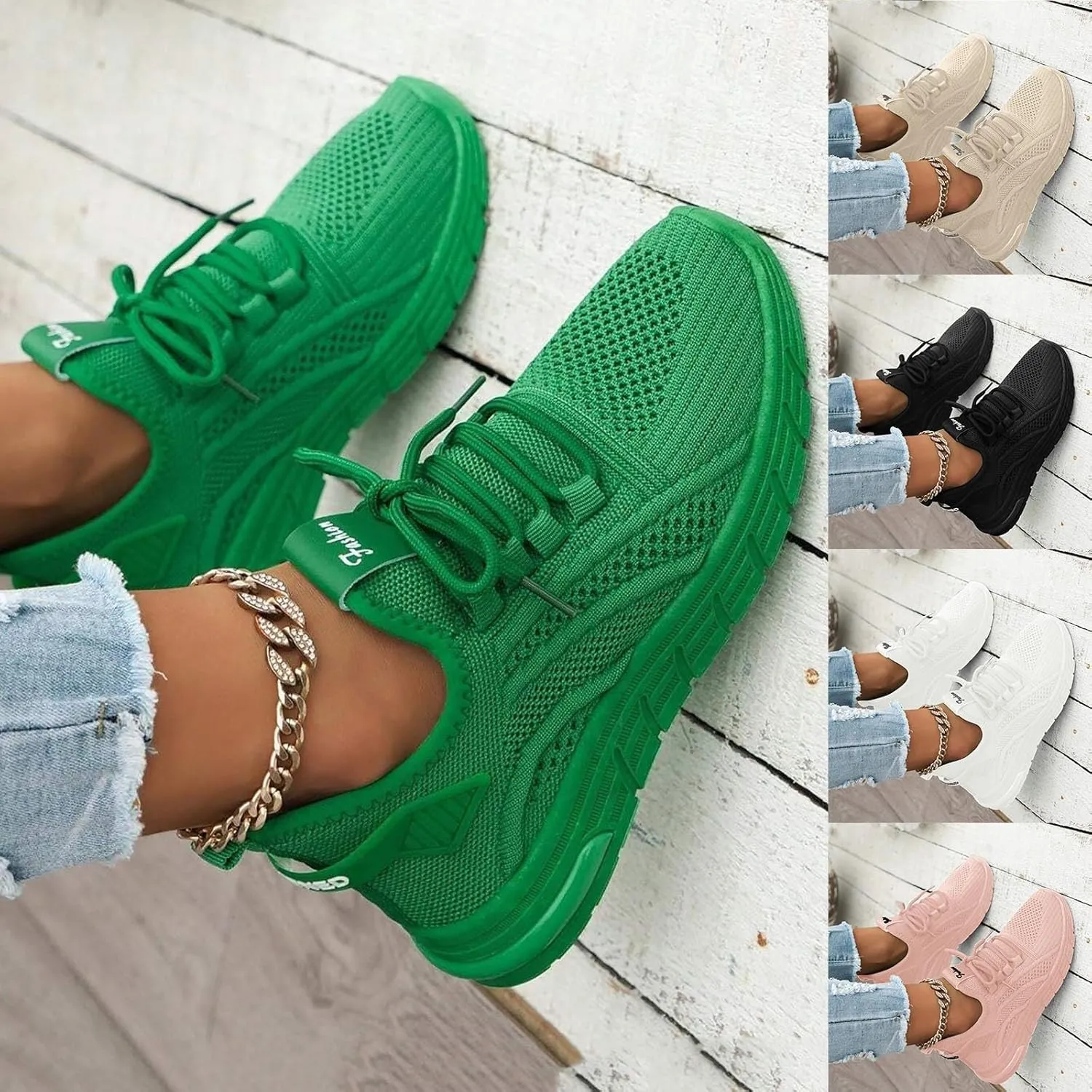 Womens Athletic Shoes Casual Lace Up Platform Sneakers for Women Comfortable Walking Shoes Women Fashion Tennis Shoes