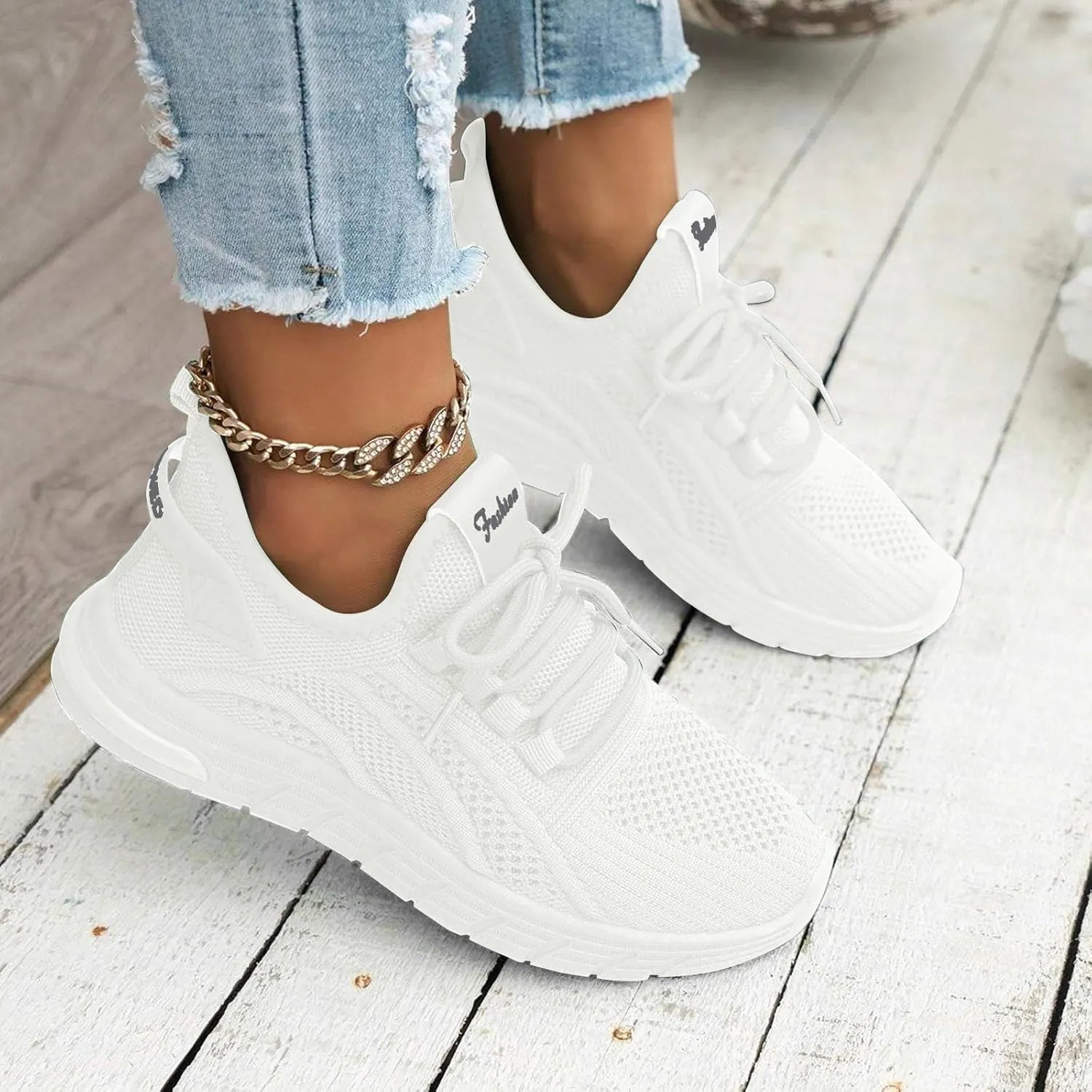 Womens Athletic Shoes Casual Lace Up Platform Sneakers for Women Comfortable Walking Shoes Women Fashion Tennis Shoes