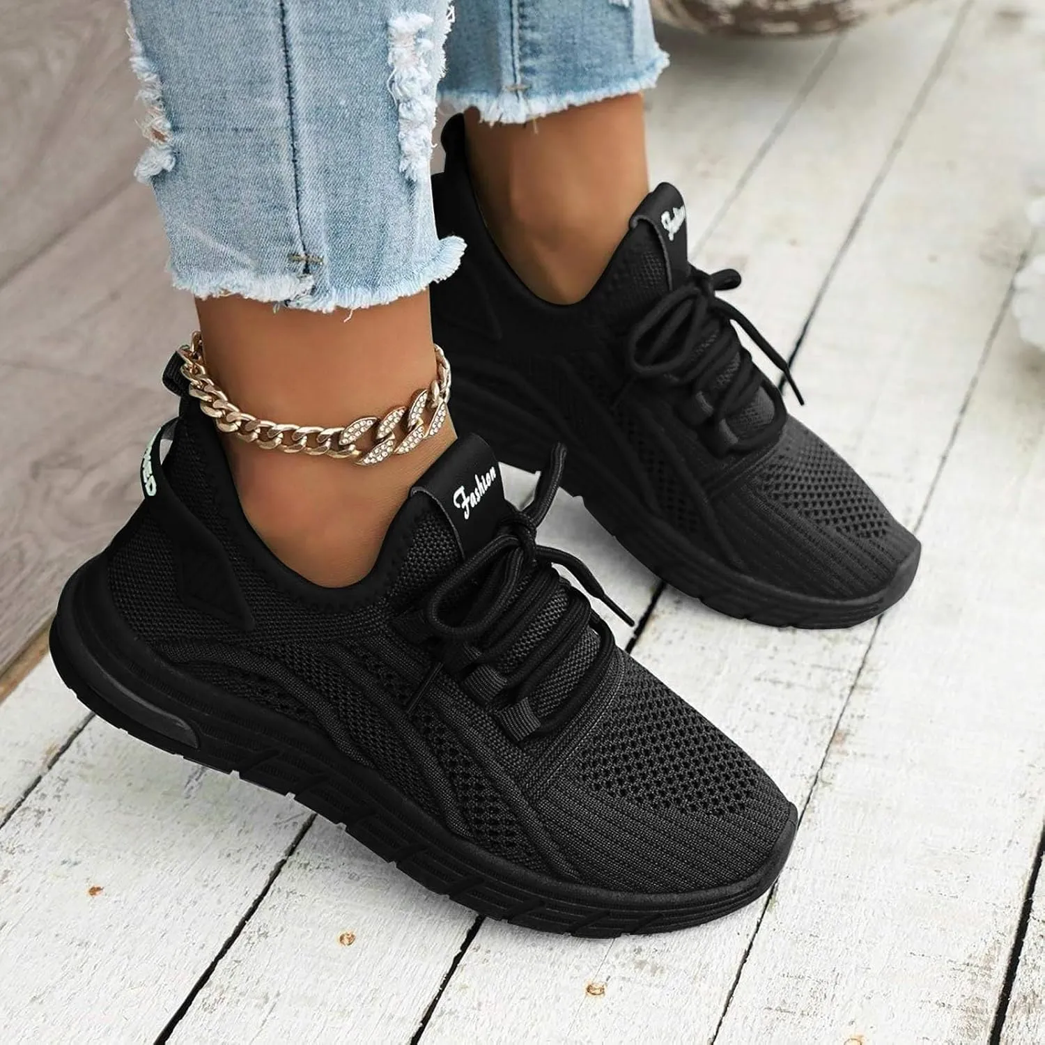 Womens Athletic Shoes Casual Lace Up Platform Sneakers for Women Comfortable Walking Shoes Women Fashion Tennis Shoes