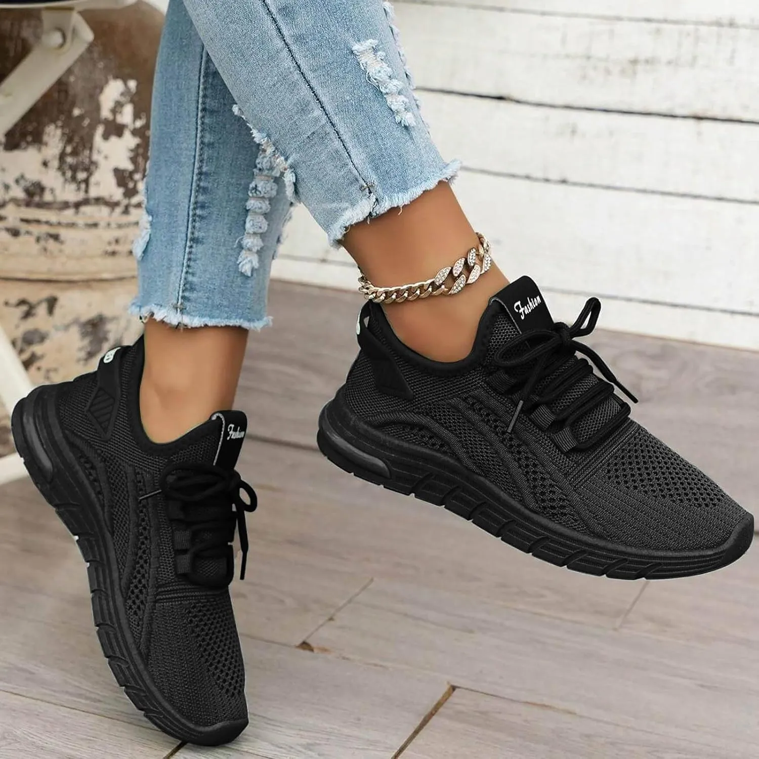 Womens Athletic Shoes Casual Lace Up Platform Sneakers for Women Comfortable Walking Shoes Women Fashion Tennis Shoes