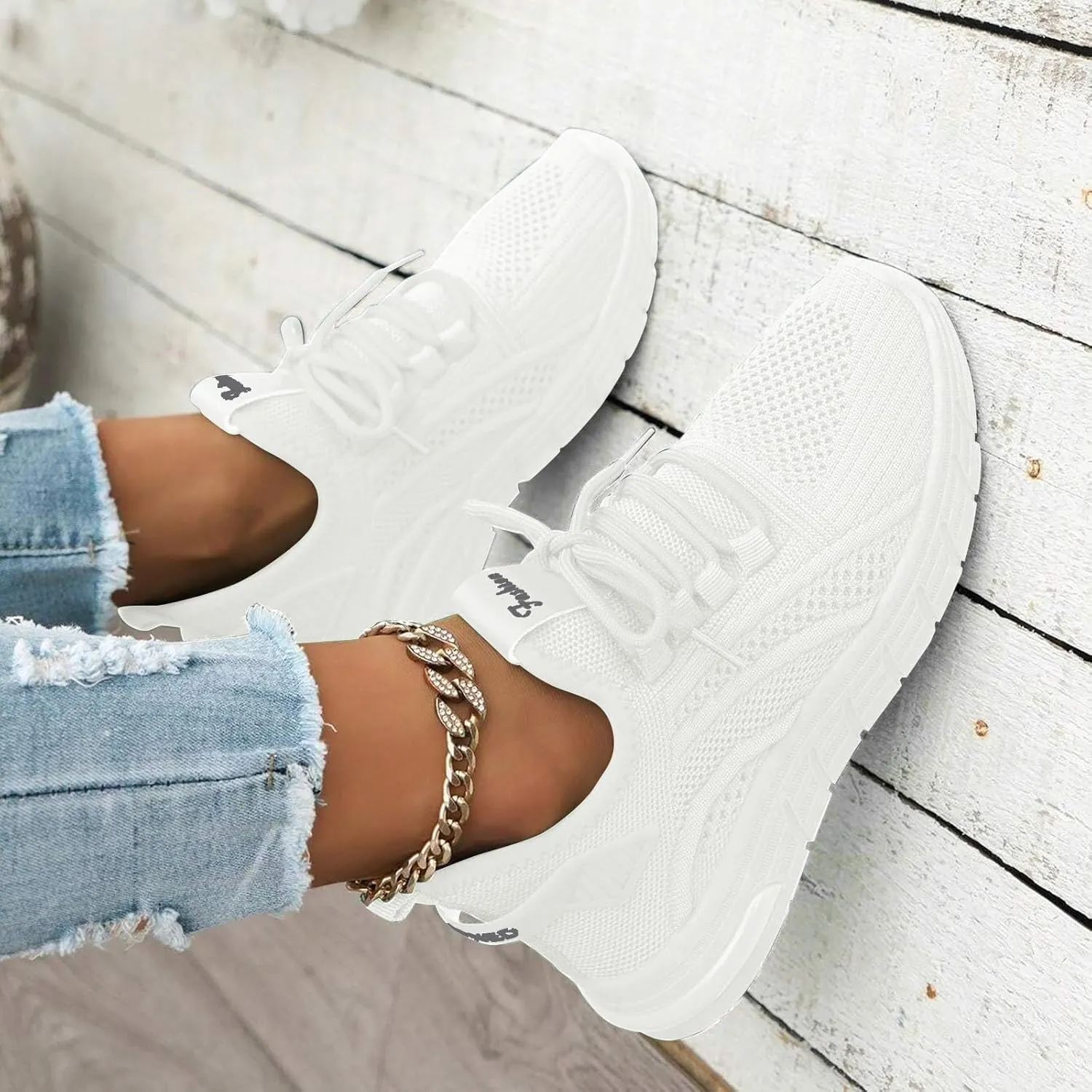 Womens Athletic Shoes Casual Lace Up Platform Sneakers for Women Comfortable Walking Shoes Women Fashion Tennis Shoes