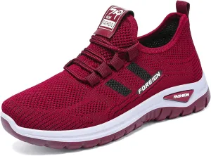 Women's Breathable Mesh Running Shoes, Lightweight, Non-Slip, Cushioned, Supportive for Workout and Casual Wear