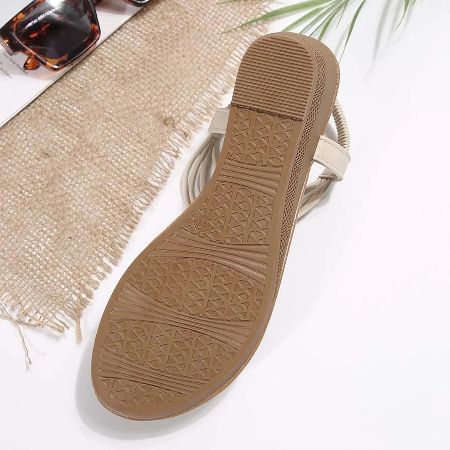 Women's Comfortable Summer Sandals Stylish Mid Heel Flip Flops for Casual Beach Outings and Vacation Events