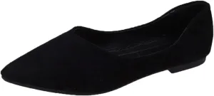 Women's Dress Flat Ballet Low Wedge Ladies Summer Fashion Solid Colour Simple Pointed Women's Ballet Flat Comfortable