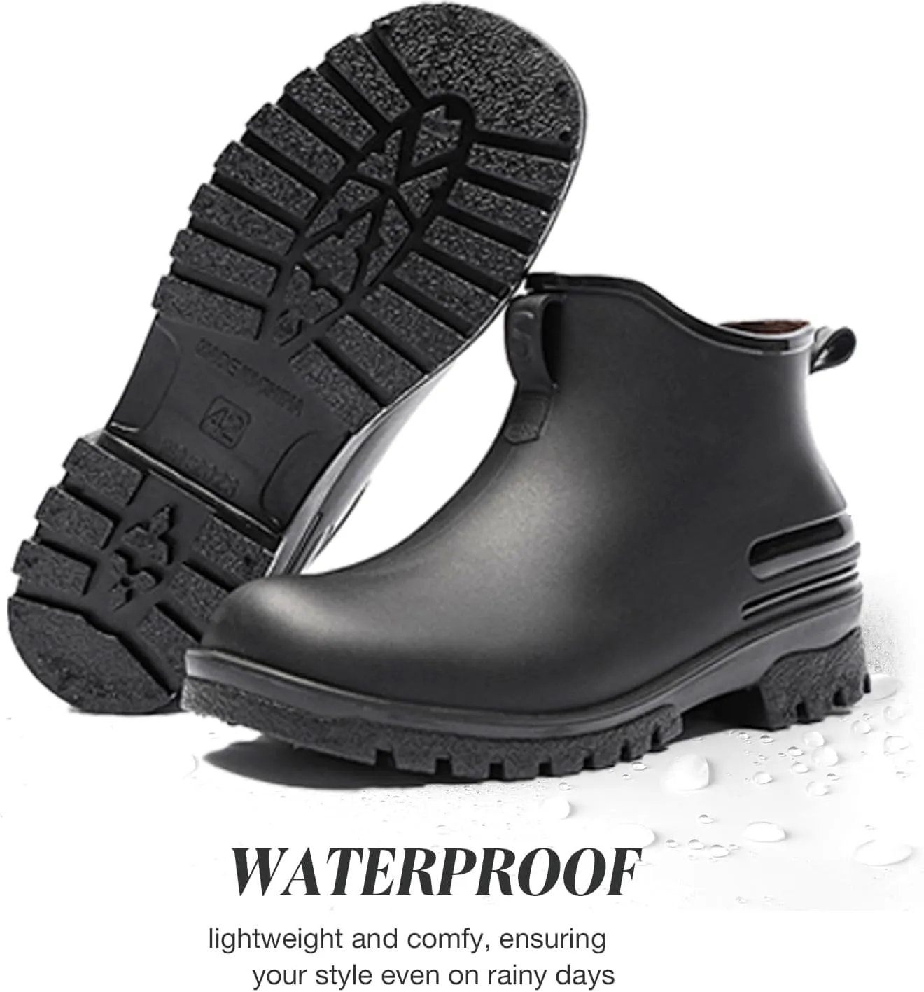 Women's Garden ShoesWomen's rain boots waterproof anti-slipping rainboots for ladies comfortable insoles stylish light ankle rain shoe