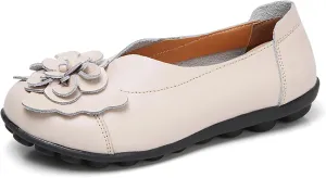 Womens Orthopedic Loafers Summer Comfortable Closed Toe Low Heel Flat Wide Width Flats Breathable Casual Outdoor Shoes Work Dressy Shoe Shopping Standing Shoes