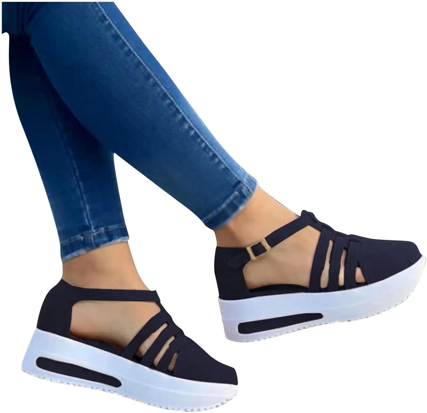 Women's Rhinestone Gladiator Sandals Flat Blue Bohemian Sandals Wedding Sandals Gem Bridal Bridesmaid Sandals