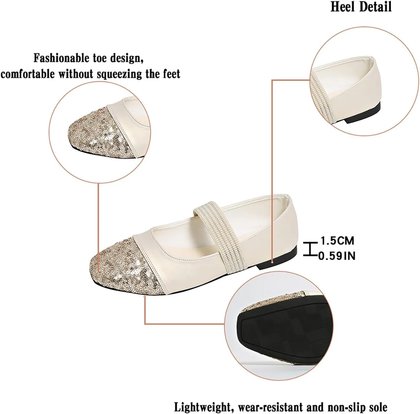 Women's Round Toe Ballet Flats Comfortable Bow Dressy Flats Shoes for Women