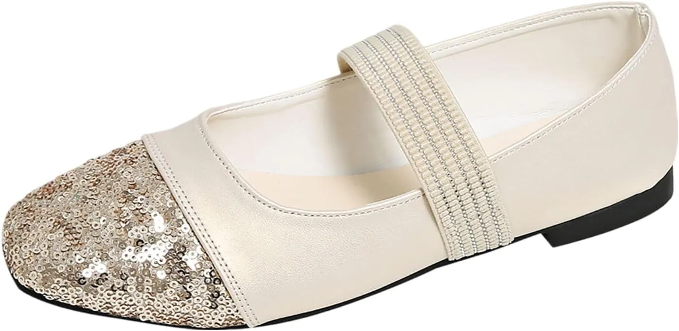 Women's Round Toe Ballet Flats Comfortable Bow Dressy Flats Shoes for Women