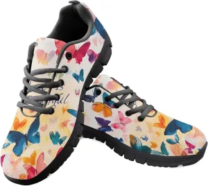 Womens Running Shoes Trainer Sports Causal Travel Sneaker Walking Low Heel Lace up Breathable Flexible Shoe