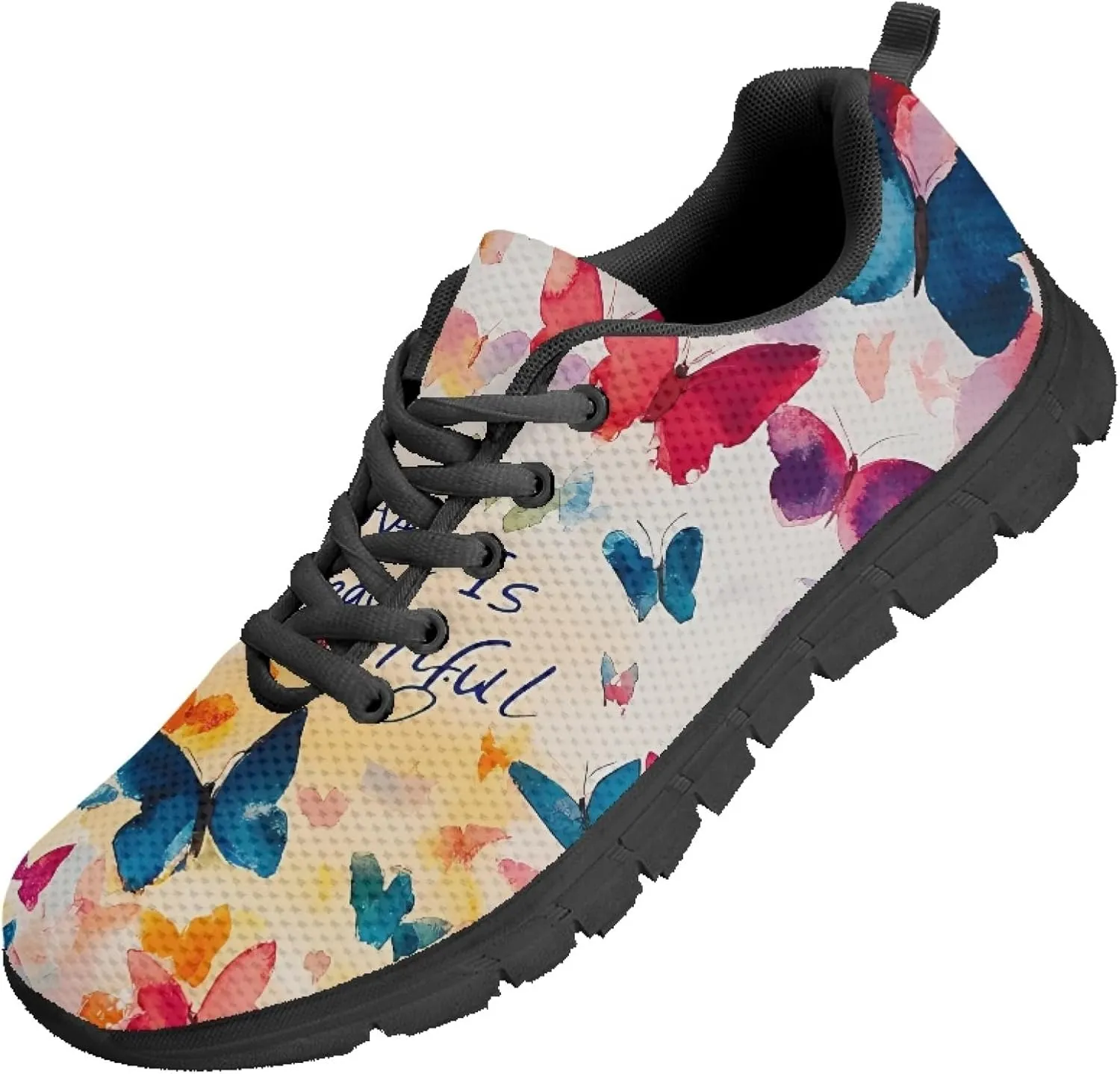 Womens Running Shoes Trainer Sports Causal Travel Sneaker Walking Low Heel Lace up Breathable Flexible Shoe