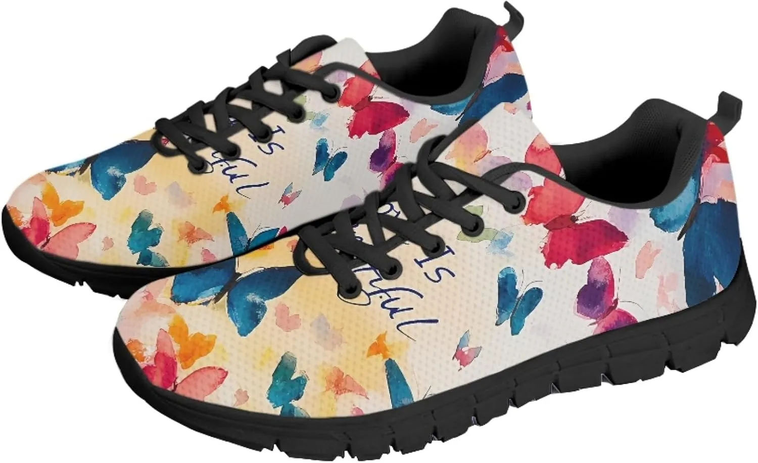 Womens Running Shoes Trainer Sports Causal Travel Sneaker Walking Low Heel Lace up Breathable Flexible Shoe