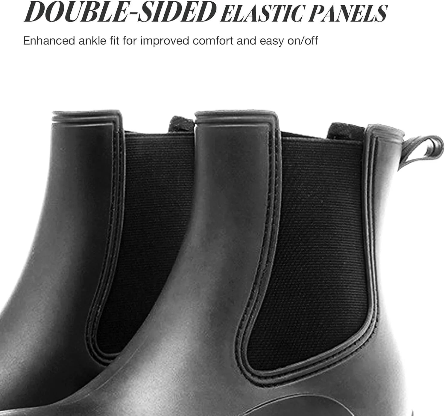 Women's Short Rain Boots Waterproof Garden Shoes Rubber Chelsea Boots Anti-Slipping Rainboots for Ladies with Comfort Insole Lightweight Stylish Ankle Rain Shoes Outdoor Work Booties