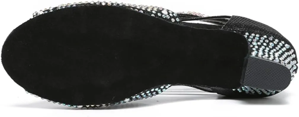 Women's Stylish Open Toe Latin Dance Boots Ballroom Tango Party Wedding Performance Practice Dance Shoes