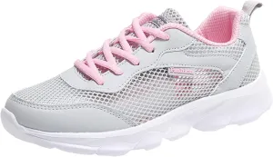 Womens Walking Shoes Mesh Breathable Athletic Sneakers for Women Comfortable Non Slip Lace Up Sports Shoes